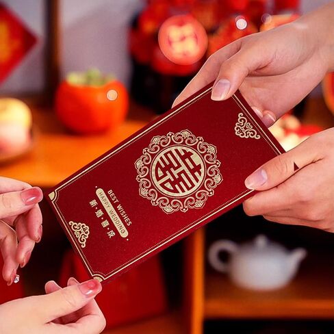 6 قطع مظاريف حمراء لحفلات الزفاف الصينية مظاريف نقود سميكة مع 6 أنماط in Kuwait