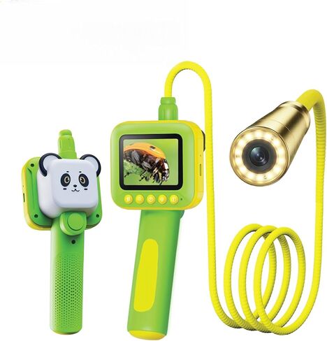 Kids Borescope Camera with Light, Panda Snake Camera Toy for Boys Girls Ages 4-12, STEM Science Educational Toy Endoscope with 2.4 Inch Screen IP67 Waterproof, Birthday Gift for Kids in Saudi Arabia