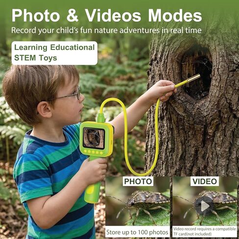 Kids Borescope Camera with Light, Panda Snake Camera Toy for Boys Girls Ages 4-12, STEM Science Educational Toy Endoscope with 2.4 Inch Screen IP67 Waterproof, Birthday Gift for Kids in Saudi Arabia