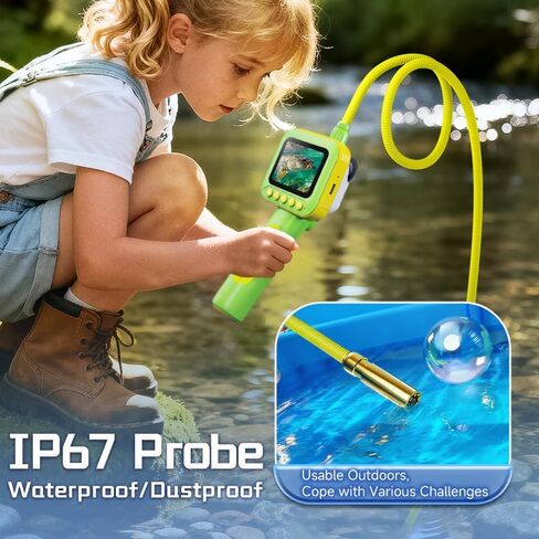 Kids Borescope Camera with Light, Panda Snake Camera Toy for Boys Girls Ages 4-12, STEM Science Educational Toy Endoscope with 2.4 Inch Screen IP67 Waterproof, Birthday Gift for Kids in Saudi Arabia