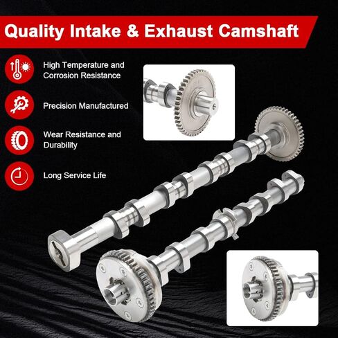 Engine Intake & Exhaust Camshaft Compatible with Audi A4 A3 A5 A6 Q3 Q5 TT Volkswagen Passat Jetta Beetl CC Eos GTI Replacement for 06H109021K 06H109022BB 06H109021G Engine Camshaft in Saudi Arabia