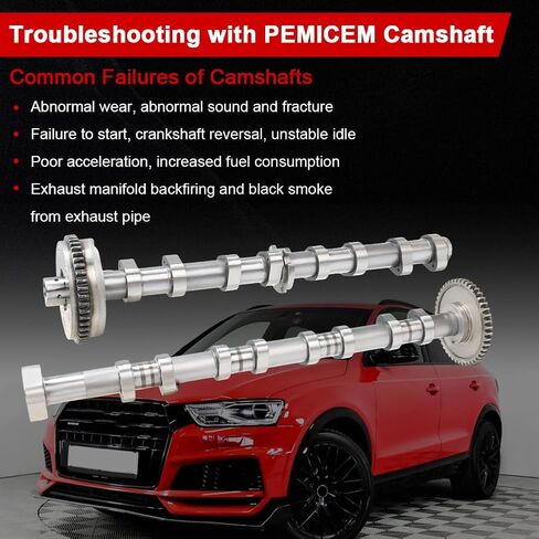 Engine Intake & Exhaust Camshaft Compatible with Audi A4 A3 A5 A6 Q3 Q5 TT Volkswagen Passat Jetta Beetl CC Eos GTI Replacement for 06H109021K 06H109022BB 06H109021G Engine Camshaft in Saudi Arabia