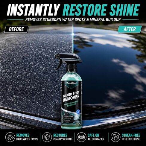 Magic Finish Water Spot Remover for Cars – Professional Hard Water Stain & Mineral Deposit Remover for Paint, Chrome & Wheels – Restores Shine & Gloss – Frozen Margarita Scent – 16oz in Saudi Arabia