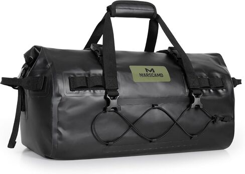 Marscamd Waterproof Motorcycle Dry Bag, Tail Saddle Luggage with 4 Quick-Release Mounting Straps, Roll-Top Closure, Travel Duffel for Motorcycling, Camping, Road trips (Black, 30L) in Saudi Arabia