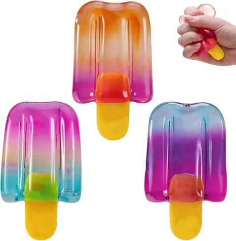3PCS Ice Cream Squeeze Squishy, Ice Cream Cone Squishy, Slow Rise Sensory Fidget Toy,Party Favors Summer Sensory Stress Relief in Saudi Arabia