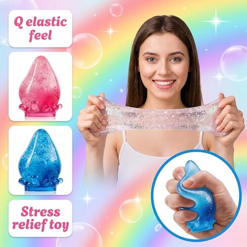 Water Drop Squeeze Squishies, Dream Squishy Drop Squishy Stress Ball, Soft Fidget Stress Ball, 2026 New Slow Rise Relief Fidget Sensory for Anxiety Stress Easter Party Favors (Blue) in Saudi Arabia