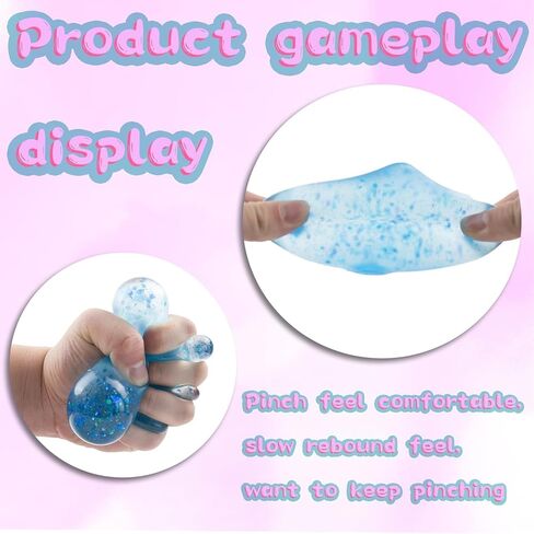 Water Drop Squeeze Squishies, Dream Squishy Drop Squishy Stress Ball, Soft Fidget Stress Ball, 2026 New Slow Rise Relief Fidget Sensory for Anxiety Stress Easter Party Favors (Blue) in Saudi Arabia