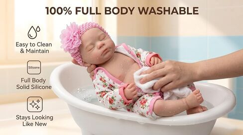 18inch/45cm Timothy Baby Full Body Solid Silicone Baby Girl Dolls,not Vinyl,Realistic Handmade Soft Silicone Reborn Doll Washable in Saudi Arabia