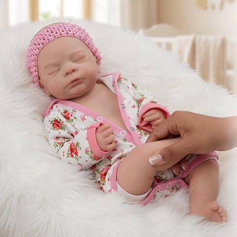 18inch/45cm Timothy Baby Full Body Solid Silicone Baby Girl Dolls,not Vinyl,Realistic Handmade Soft Silicone Reborn Doll Washable in Saudi Arabia