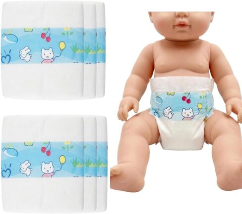 Reborn Baby Dolls Diapers for 17-24 inch Newborn Reusable 6-Piece Pack Fit in Saudi Arabia