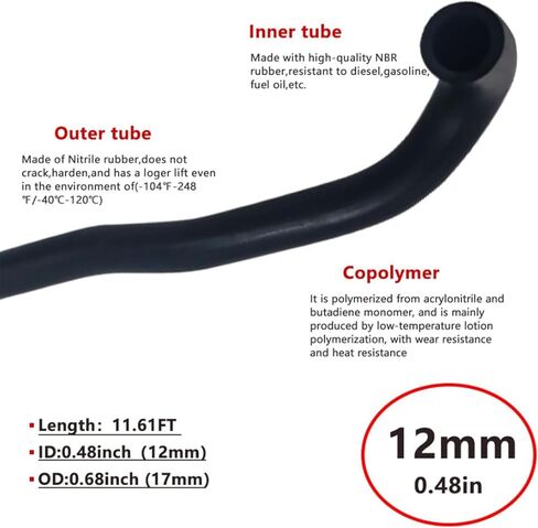 خط تصريف زيت الدراجة النارية خط خرطوم تبريد الزيت مناسب لـ H-arley Sportster XL 883 X48 1200 72V 14-24 أسود in Kuwait
