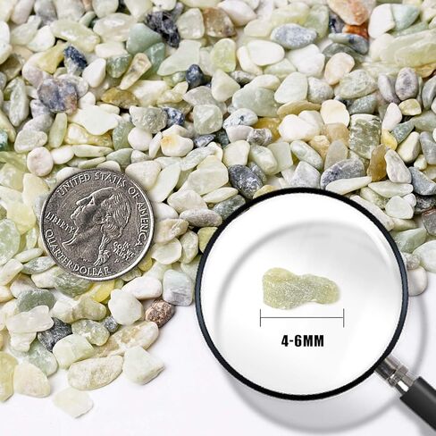 Succulent and Cactus Bonsai DIY Rocks, Jade Bean Pebbles, Natural Decorative Polished Stones Vase Fillers Gravel for Plants，Terrarium, Fairy Gardening, Indoor Outdoor Decor Ornamental Stones. in Saudi Arabia