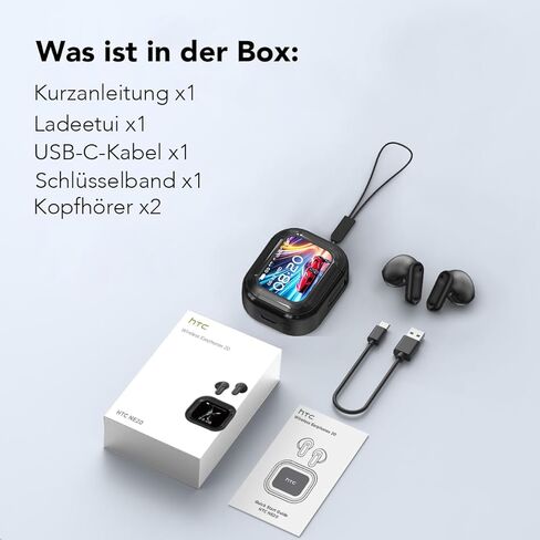 NE20 Earbuds, NE20 Translation Earbud, 6 Translation Modes, LCD Touch Screen, 60H Playtime, HiFi Sound, 135 Languages AI Translation Earbuds Real Time for Travel, Business (White) in Saudi Arabia