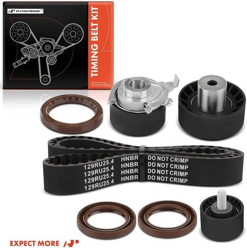 طقم حزام توقيت المحرك A-Premium متوافق مع Ford Escort 1998-1999، Contour 1998-1999 & Mercury Mystique 1998-1999، Cougar 1999، 2.0L in Kuwait