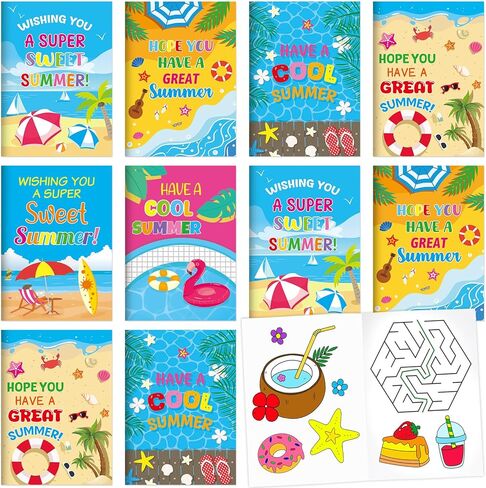 كتب تلوين صغيرة للصيف من فانسي لاند DIY، كتب أنشطة صغيرة لنهاية العام الدراسي، كتيب رسم بالجملة للتخرج، عطلات الفصول الدراسية، مكافآت هدايا حفلات أعياد الميلاد، 24 قطعة in Kuwait