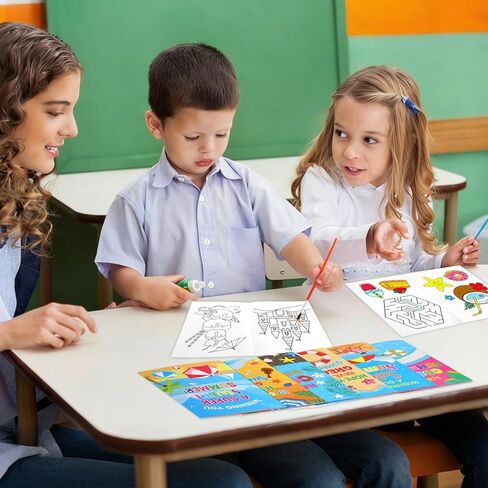 كتب تلوين صغيرة للصيف من فانسي لاند DIY، كتب أنشطة صغيرة لنهاية العام الدراسي، كتيب رسم بالجملة للتخرج، عطلات الفصول الدراسية، مكافآت هدايا حفلات أعياد الميلاد، 24 قطعة in Kuwait