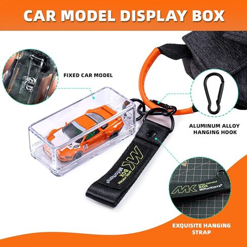 1/64 Diorama,Model Car Display Case for 1/64 Scale,Acrylic Portable Storage Box with Lanyard,Dustproof Shockproof,Clear Protective,Hotwheels/Matchbox Compatible. in Saudi Arabia