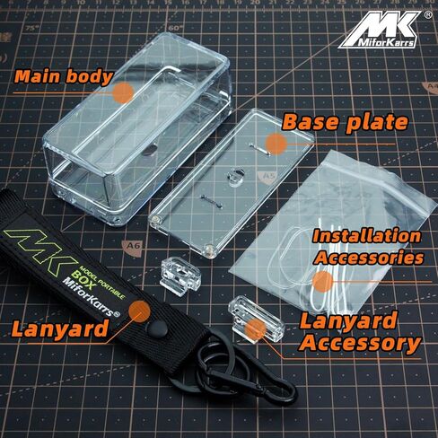 1/64 Diorama,Model Car Display Case for 1/64 Scale,Acrylic Portable Storage Box with Lanyard,Dustproof Shockproof,Clear Protective,Hotwheels/Matchbox Compatible. in Saudi Arabia