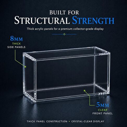 Prismatic Evolutions SPC Acrylic Display Case, 8mm Side and 5mm Front Clear Protector Box with Magnetic Lid, Dust and UV Resistant Storage TCG Showcase, 14.5 x 3.6 x 7.1 in in Saudi Arabia