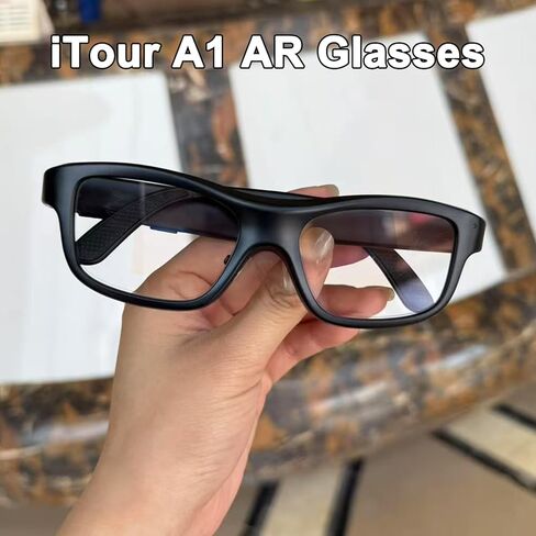 A1 Smart Glasses with Subtitle Display, AI AR Glasses Translation Device 110 Languages, Offline Language Translator Device, Photo & Call Translation for Travel, Business & Meetings in Saudi Arabia