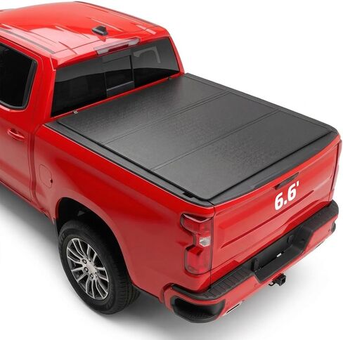 BDFHYK غطاء تونيو صلب ثلاثي الطي لسيارة Chevy Colorado GMC Canyon 2015-2026 سرير بطول 5.2 قدم، غطاء سرير شاحنة صلب قابل للطي مقاوم للماء مع قفل مضاد للسرقة، سهل التركيب للتخييم وشاحنات العمل in Kuwait