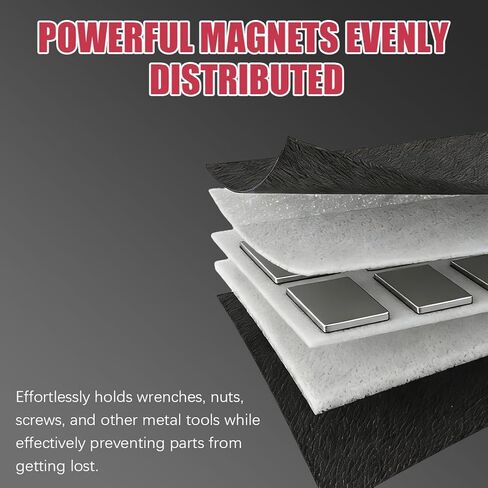 Flexible Magnetic Tool Mat, Double Sided Magnetic Mat, Flexible Magnetic Tool Tray Mat for Garage Workshop, Auto Repair Tools in Kuwait