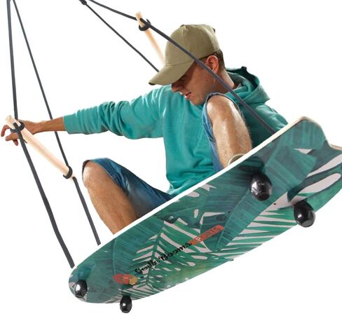 Gentle Booms Sports Skateboard Swing, 29.79.5 Inch Large Stand Up Surf With Adjustable Handle, Up to 660 Pounds Weight Capacity, Outdoor for Kids in Saudi Arabia