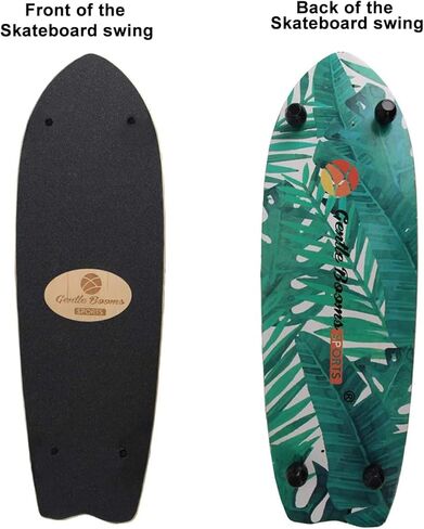Gentle Booms Sports Skateboard Swing, 29.79.5 Inch Large Stand Up Surf With Adjustable Handle, Up to 660 Pounds Weight Capacity, Outdoor for Kids in Saudi Arabia
