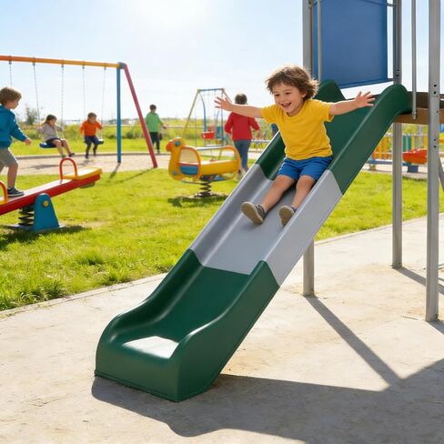 Patikuin Heavy Duty Kids Outdoor Playset with Dual Swings, Slide & Basketball Hoop – Galvanized Steel Playground Equipment – Safe & Durable – Perfect for Backyard or Garden – Includes Blue Variant in Saudi Arabia