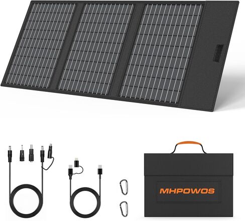 Portable Solar Panel 220W 40V Monocrystalline Foldable Solar Panels Charger Power Backup, IP67 Waterproof Durable for Power Station RV Camping Off Grid Fishing in Saudi Arabia