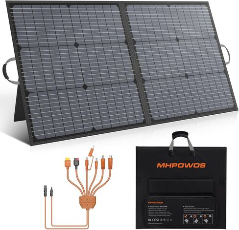 Portable Solar Panel 220W 40V Monocrystalline Foldable Solar Panels Charger Power Backup, IP67 Waterproof Durable for Power Station RV Camping Off Grid Fishing in Saudi Arabia