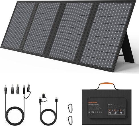 Portable Solar Panel 220W 40V Monocrystalline Foldable Solar Panels Charger Power Backup, IP67 Waterproof Durable for Power Station RV Camping Off Grid Fishing in Saudi Arabia