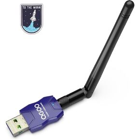 محول بلوتوث طويل المدى من الفئة 1 للكمبيوتر الشخصي، محول بلوتوث USB QGOO للكمبيوتر الشخصي 5.3+EDR، جهاز استقبال بلوتوث دونجل يدعم Windows10/8.1/8/7 (أزرق-106) in Saudi Arabia