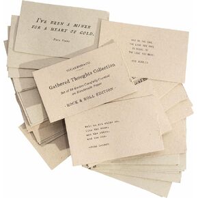 Sugarboo 50 Gathered Thoughts Collection of Rock n’ Roll Edition - Iconic Quotes on Handmade Paper - 3 x 6 inch Card Size in Saudi Arabia