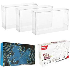 5 PCS Protector Cases for Mega Charizard X EX and Mew 151 UPC Clear Hard Premium Plastic Collection Protector Boxes Scratch Resistant for Displays or Storage Compatible with Mega Charzrd UPC & 151UPC in Saudi Arabia