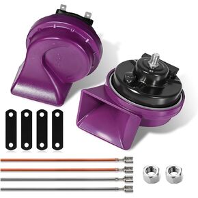 Super Loud Car Horns 12V Replacement Horn Kit 2PCS Super Loud electric Snail Horn Dual Tone Universal Air Horn Fit for Any 12V Cars,Trucks,Motorcycles,Van,Pickup(One pair) in Saudi Arabia