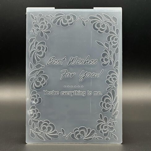 3D Plastic Embossing Folder Template Best Wishes for You Texture 5x7 Inch for Card Making DIY Scrapbooking Paper Crafting Handmade Crafts Scrapbooking Arts Supplies Scrapbook Decor in Saudi Arabia