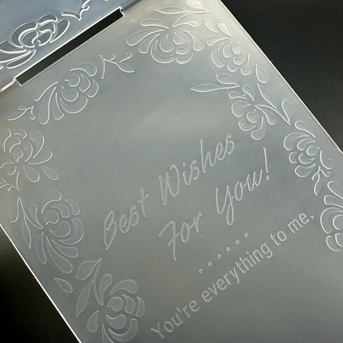 3D Plastic Embossing Folder Template Best Wishes for You Texture 5x7 Inch for Card Making DIY Scrapbooking Paper Crafting Handmade Crafts Scrapbooking Arts Supplies Scrapbook Decor in Saudi Arabia