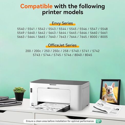 حبر الطابعة 62XL متوافق مع خرطوشة الحبر الأسود HP 62 مناسبة لطابعة Envy 7640 5660 5540 5661 5642 5640 5640 5663 5544 5542 5549 OfficeJet 5740 250 5745 5746 200 (2 أسود) in Kuwait