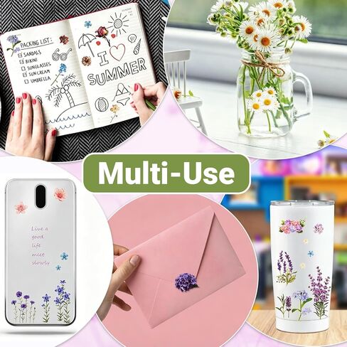 أكثر من 160 قطعة من ملصقات الزهور الطبيعية من Habett لسجل القصاصات، وملصقات شفافة لليوميات، والحرف اليدوية اليدوية، والمخططين، ومجلات الرصاص، وزجاجة المياه، ورسائل صنع بطاقات البالغين، ومستلزمات سجل القصاصات in Kuwait