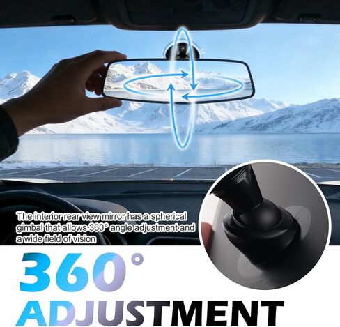 مرآة الرؤية الخلفية بكأس شفط، مرايا الرؤية الخلفية للسيارة عالية الدقة مع تصميم دوار 360 درجة لمراقبة ظروف الطريق، مرايا داخلية متعددة الاستخدامات للسيارات مثل مرآة سيارة الطفل in Kuwait
