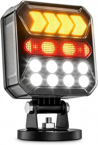 Wireless Trailer Lights Magnetic, Solar Rechargeable LED Trailer Light Kit, 3000mAh Waterproof Tow Tail Lights with Turn Signal Brake Reverse Modes for RV Boat Truck Agricultural Machinery & Towing in Saudi Arabia