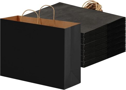 OUTUXED 60pcs 16x6x12 Inch Large Paper Bags with Handles, Kraft Brown Paper Gift Bags for Business, Merchandise, Gifts, Shopping, Retail Stores, Birthday Party in Saudi Arabia