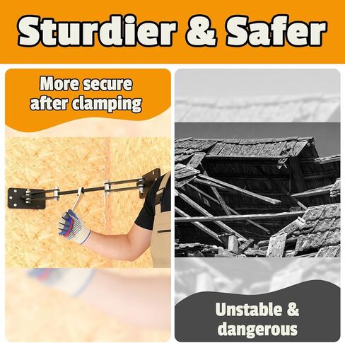 Heavy Duty Beam Puller Tool with Plates, Wall Puller Framing Tool with Ergonomic Reversible Ratchet, Framing Puller For Mass Timber, CLT, Post & Beam, and ZIP Panels, Clamping Travel 4.53" in Saudi Arabia
