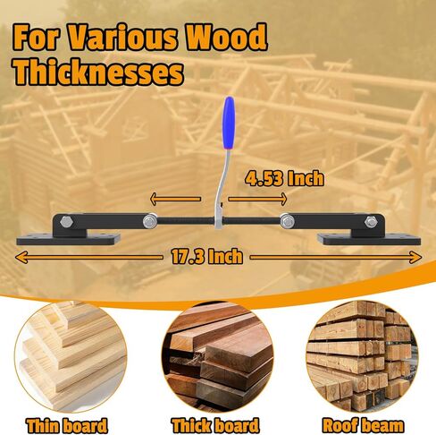 Heavy Duty Beam Puller Tool with Plates, Wall Puller Framing Tool with Ergonomic Reversible Ratchet, Framing Puller For Mass Timber, CLT, Post & Beam, and ZIP Panels, Clamping Travel 4.53" in Saudi Arabia