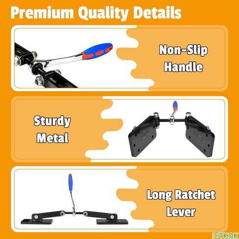 Heavy Duty Beam Puller Tool with Plates, Wall Puller Framing Tool with Ergonomic Reversible Ratchet, Framing Puller For Mass Timber, CLT, Post & Beam, and ZIP Panels, Clamping Travel 4.53" in Saudi Arabia