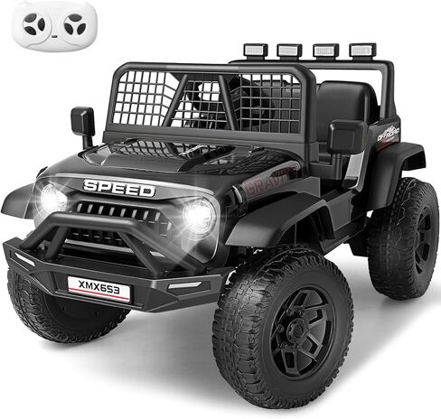 Hikole 12V Ride on Car with Remote Control,Toddler Electric Car, Kid-Car, Power Wheel, Shock Springs, Fast/Slow Speeds, Drving/Reverse, LED Light/Music/Horn/Bluetooth, 1 Wide Seat, Pink in Saudi Arabia