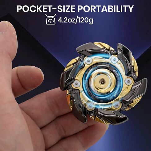 Fidget Spinners, Metal Fidget Spinner Gifts for Adults & Boys, Mechanical Armor EDC Cool Finger Toys for ADHD & Anxiety Autism Stress Relief (Black) in Saudi Arabia