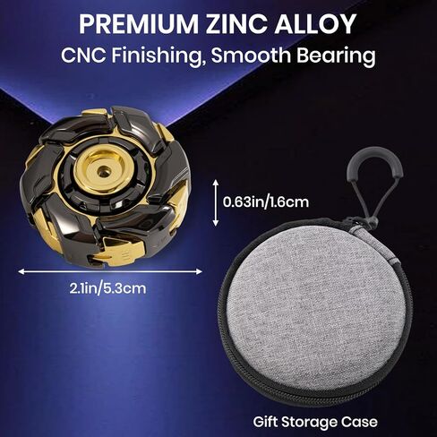 Fidget Spinners, Metal Fidget Spinner Gifts for Adults & Boys, Mechanical Armor EDC Cool Finger Toys for ADHD & Anxiety Autism Stress Relief (Black) in Saudi Arabia