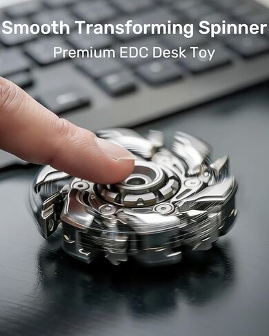 لعبة تململ سبينر معدنية للبالغين - سبينر ميكانيكي مع درع مفتوح نشط قابل للتحويل، ألعاب مكتب مكتب EDC رائعة لتخفيف القلق والتوتر in Kuwait